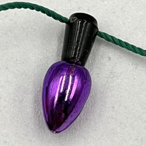 VTG Retro Festive Christmas Light Bulb Multicolor Bead Necklace Holiday Jewelry - Thumbnail 6