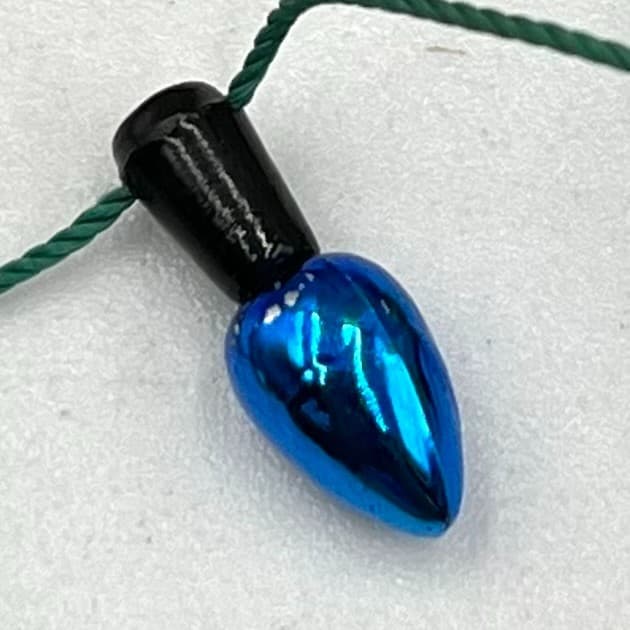 VTG Retro Festive Christmas Light Bulb Multicolor Bead Necklace Holiday Jewelry - Thumbnail 7