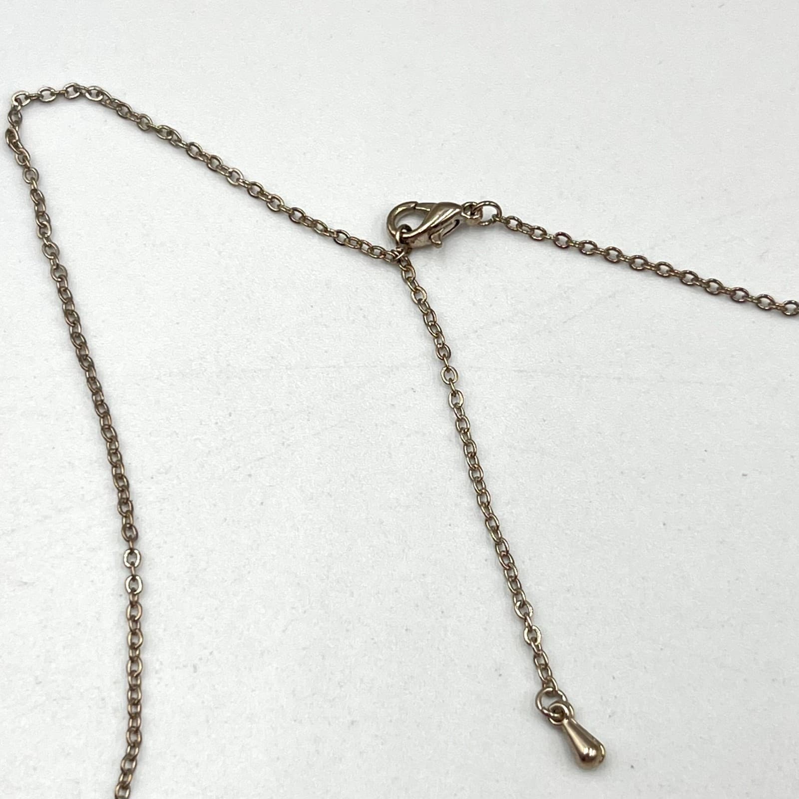 Modern Silver Tone Interlocking Double Oval Link Necklace Minimalist Chain - Thumbnail 3