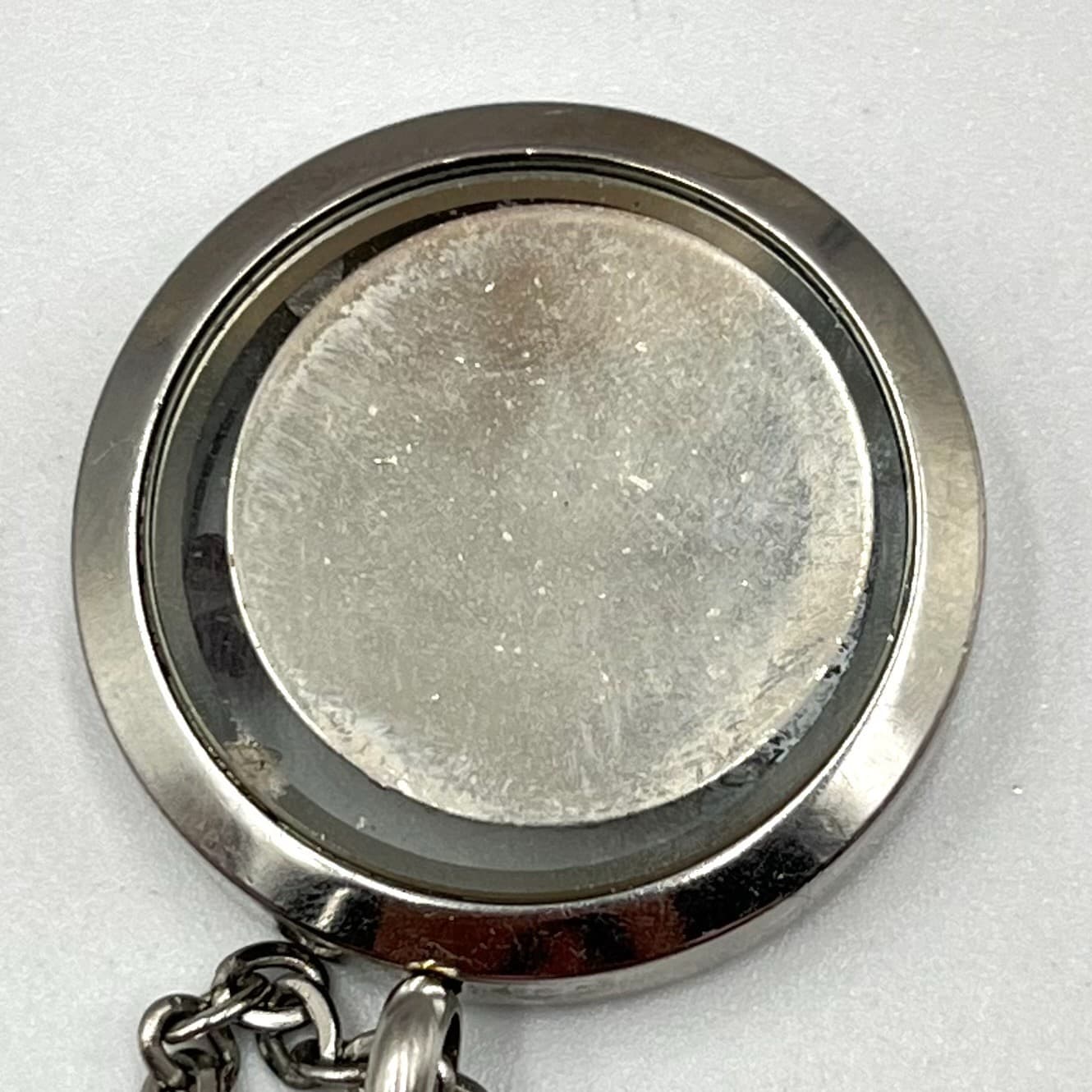 VTG Floating Living Locket Necklace"I Love You To The Moon and Back" Silver Tone - Thumbnail 2