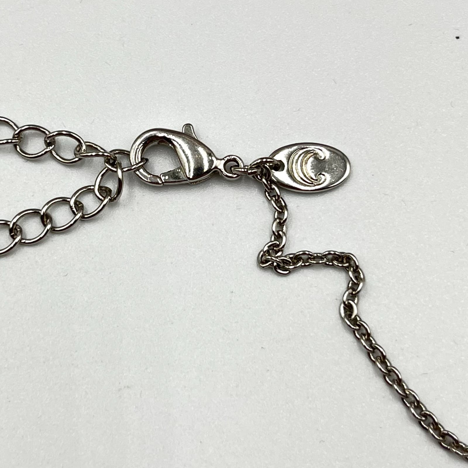 Vintage Charming Charlie Silver Tone Lavender CZ Station Necklace Retro Y2K Glam - Thumbnail 3