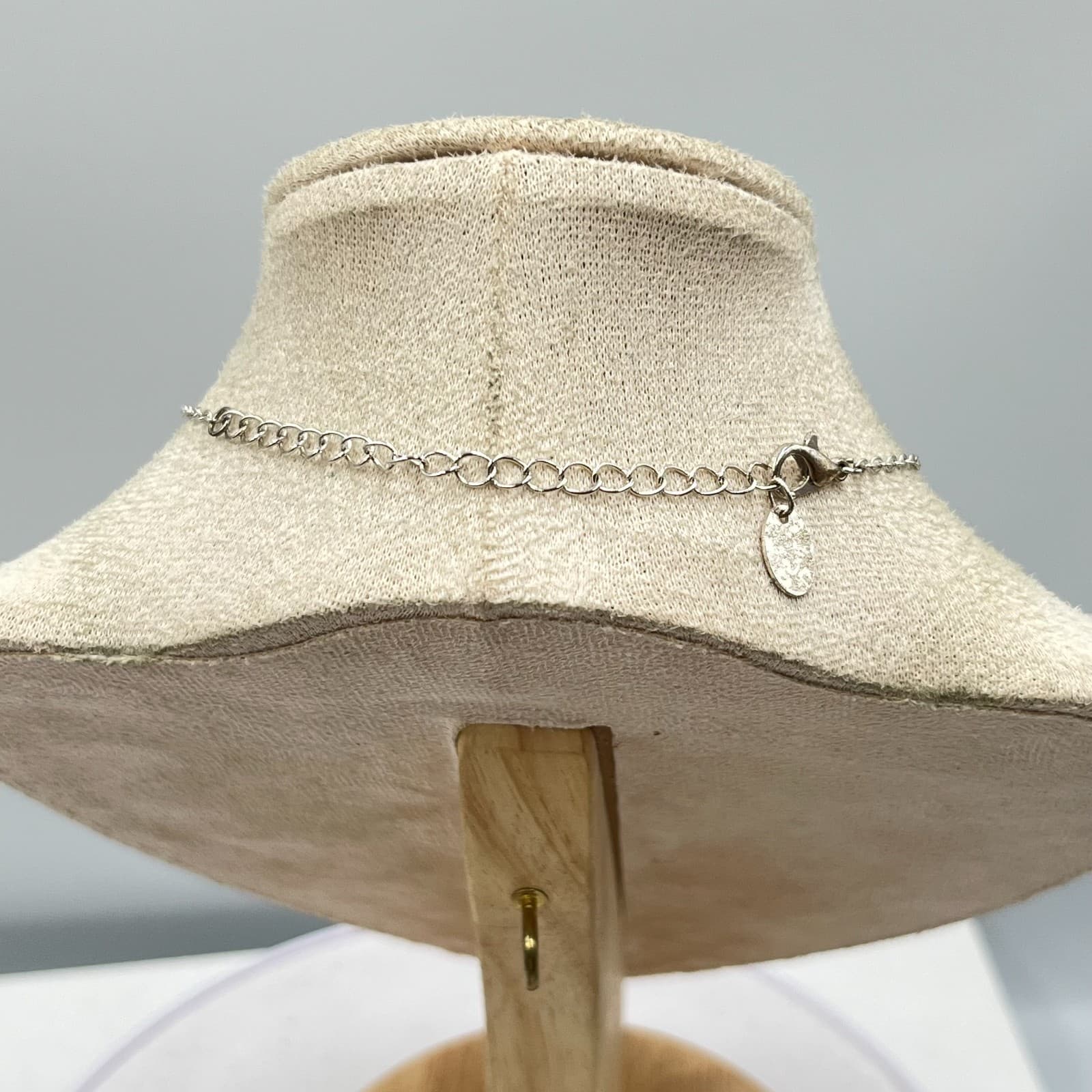 VTG Icing Silver Tone Solitaire Necklace Clear Rhinestone Dainty Minimalist Y2K - Thumbnail 9