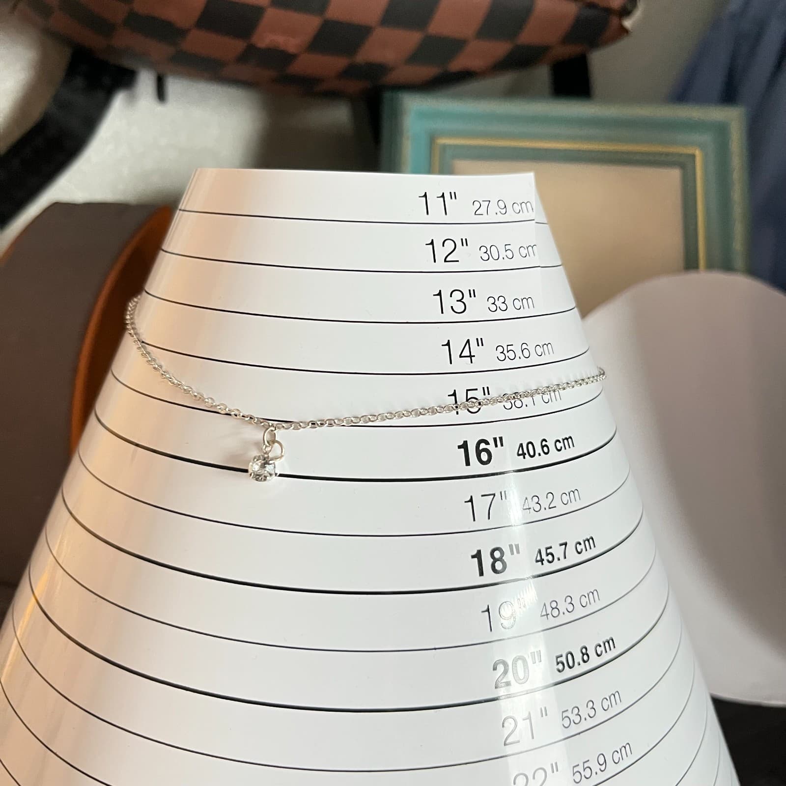 VTG Icing Silver Tone Solitaire Necklace Clear Rhinestone Dainty Minimalist Y2K - Thumbnail 10