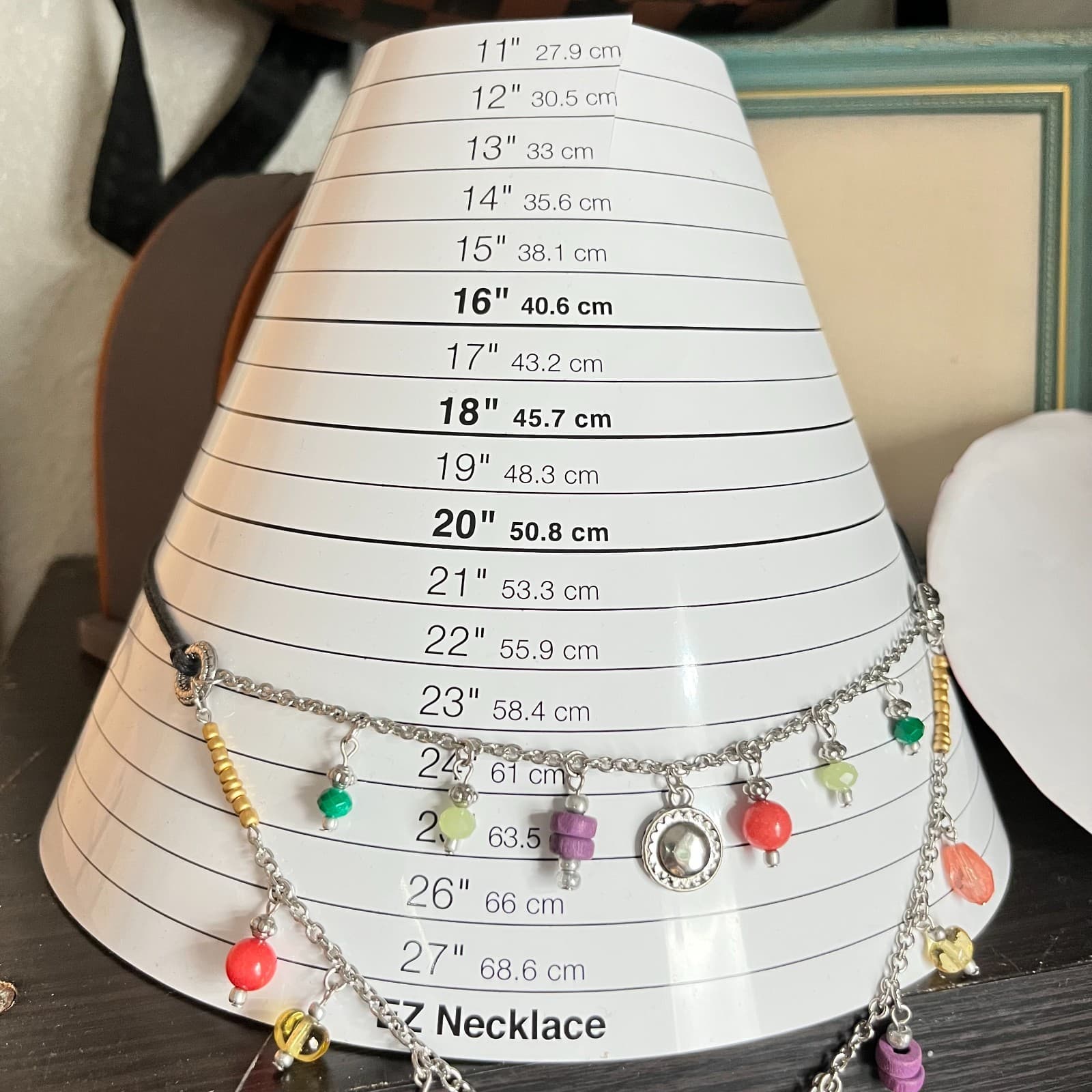 Vintage Boho Multi-Strand Charm Necklace Black Cord Mixed Beaded Silver Tone Y2K - Thumbnail 11