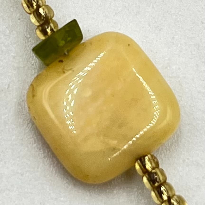 Vintage Citrine & Carnelian Beaded Necklace Boho Earth Tone Gemstone Pendant - Thumbnail 5