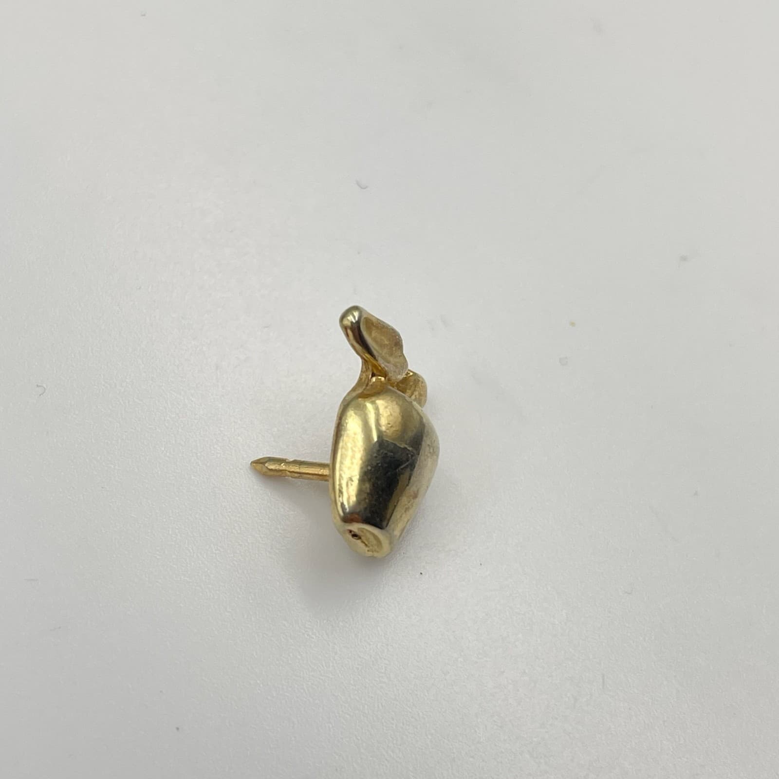 Vintage Gold-Tone Apple Charm Pendant – Cute Y2K Teacher Gift Jewelry - Thumbnail 4