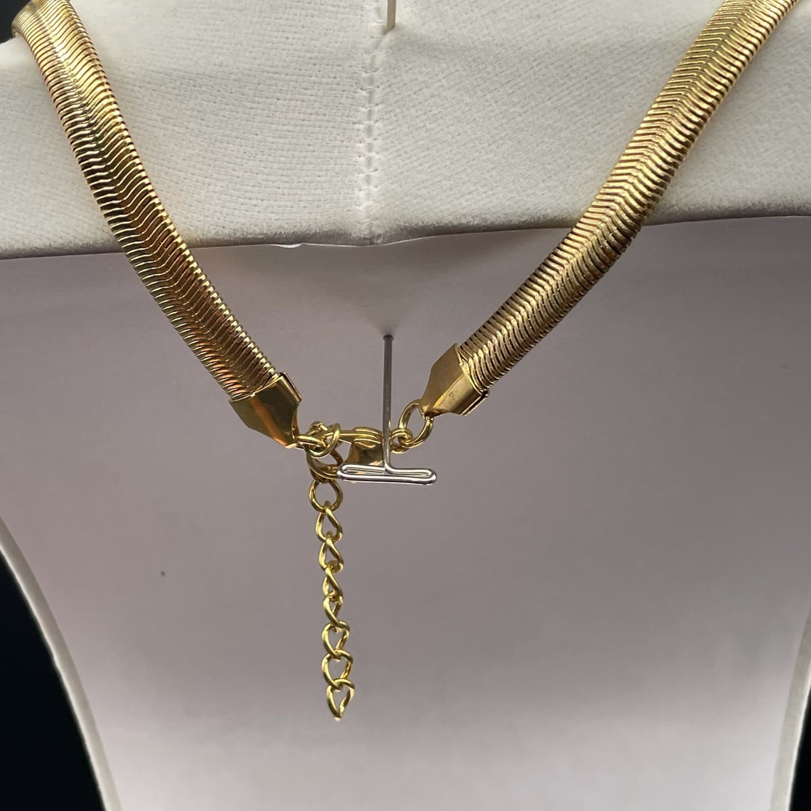 Vintage Contemporary Gold-Tone Classic Adjustable Snake Chain Tassel Lobster - Thumbnail 13