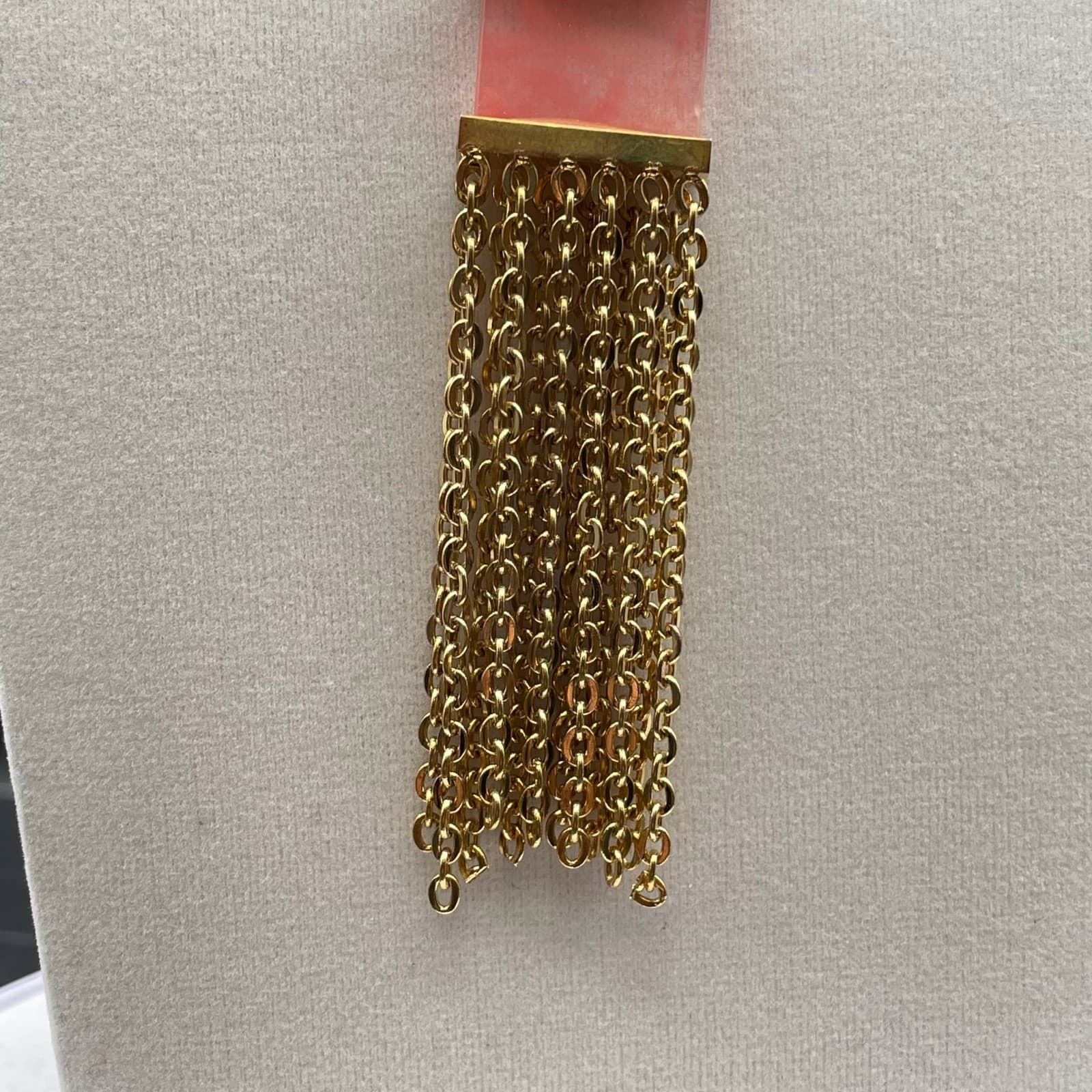 Vintage Contemporary Gold-Tone Classic Adjustable Snake Chain Tassel Lobster - Thumbnail 7