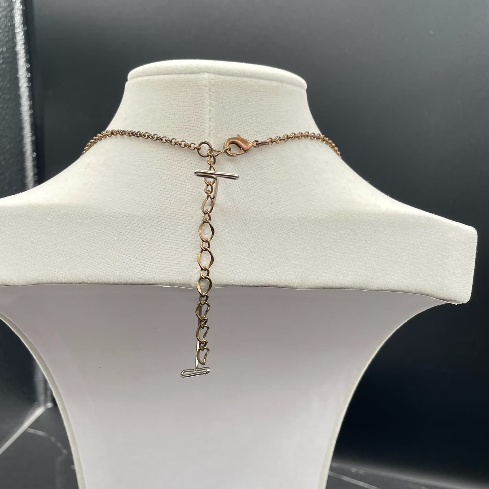 Vintage Gold-Tone Boho Classic Adjustable Beaded Statement Lobster Necklace - Thumbnail 8