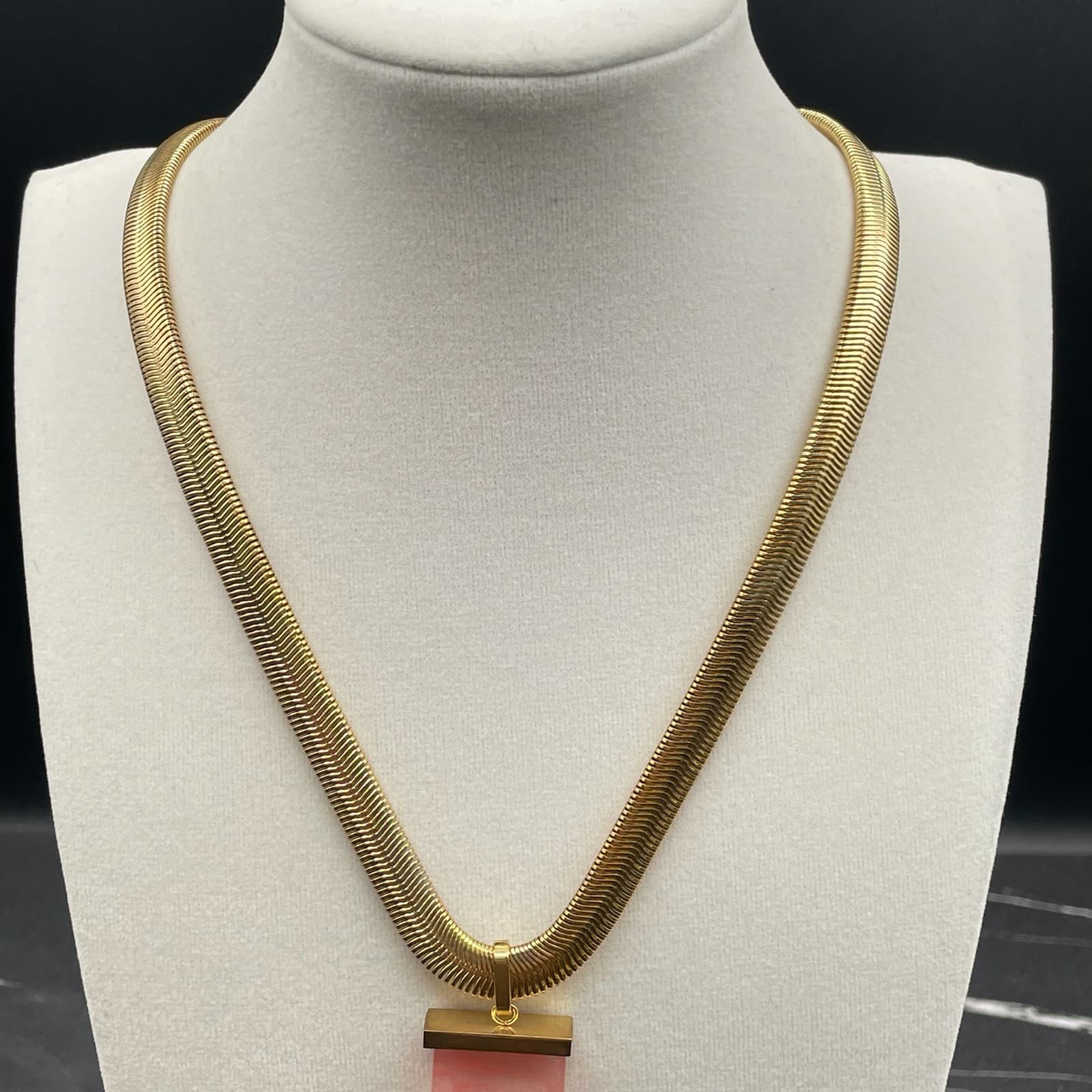 Vintage Contemporary Gold-Tone Classic Adjustable Snake Chain Tassel Lobster - Thumbnail 10
