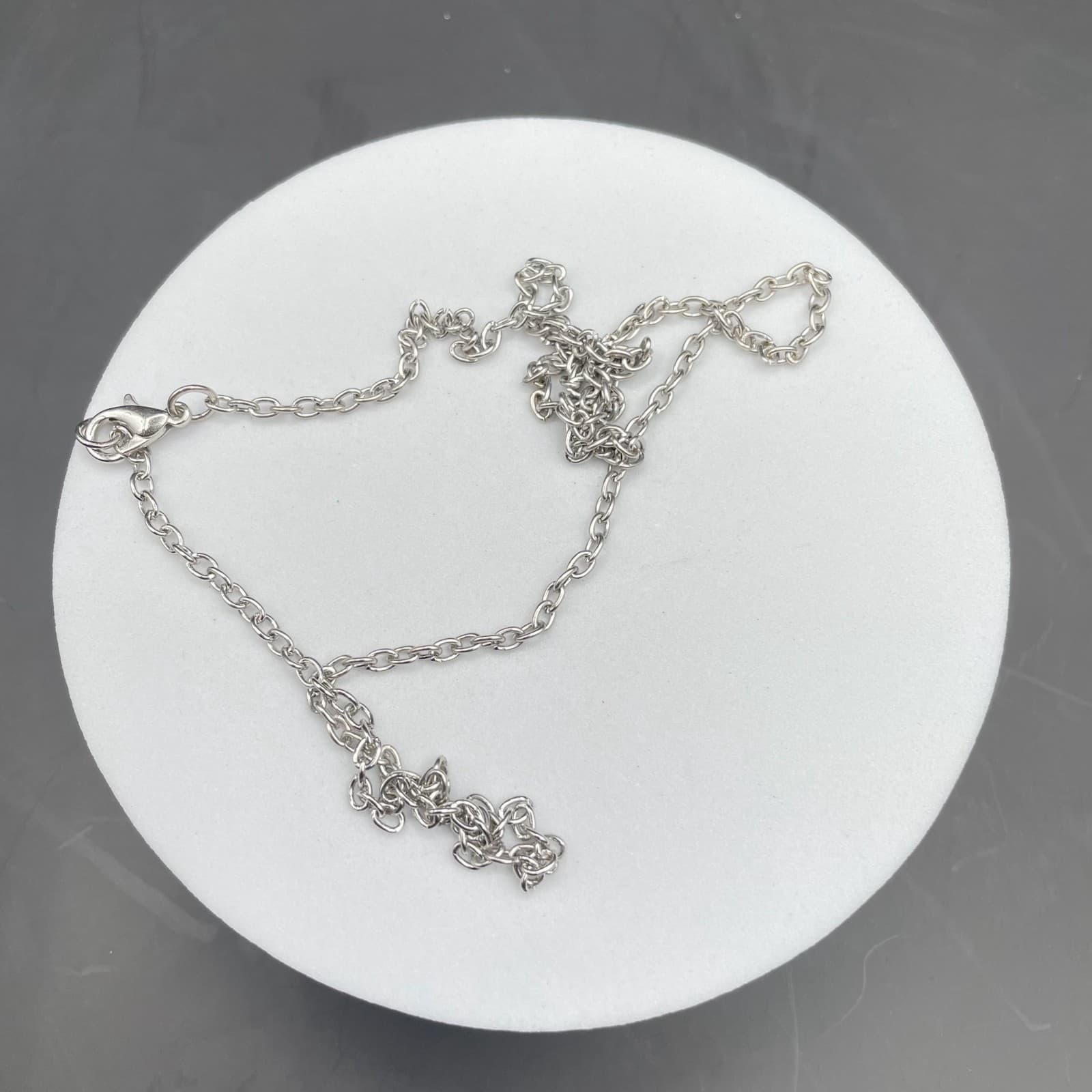 Vintage Clear Blue Cabochon Butterfly Sunburst Radial Pattern Pendant Necklace - Thumbnail 9