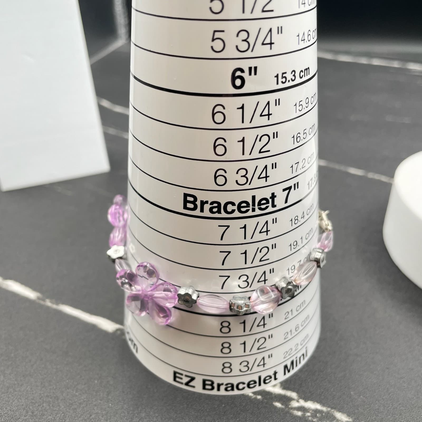 Vintage Haru Hana Spring Flower Plastic Fantasy Purple Classic Bracelet Earrings - Thumbnail 2