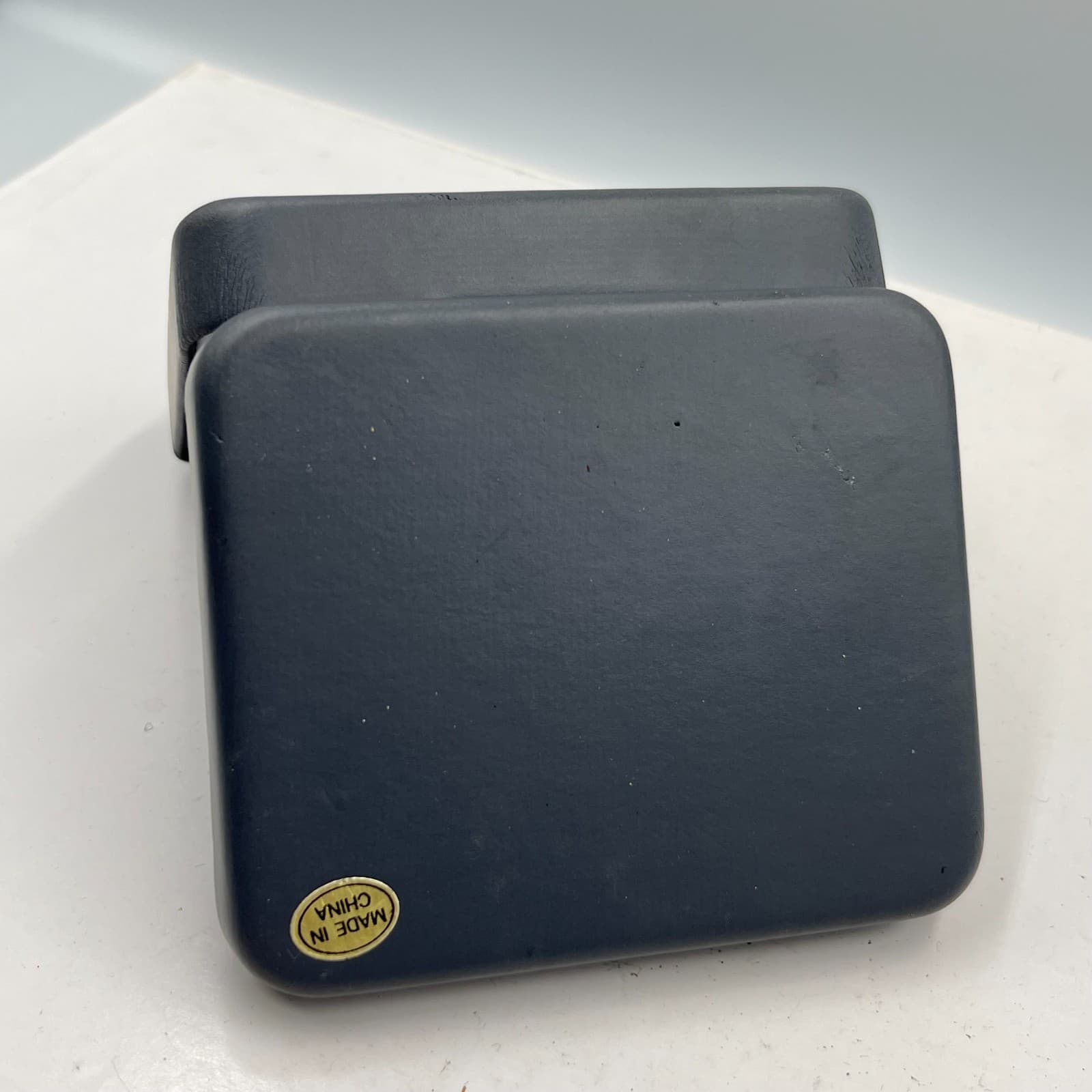 Vintage Set of 2 Black Faux Leather Jewelry Boxes Clamshell Display Cases Retro - Thumbnail 5