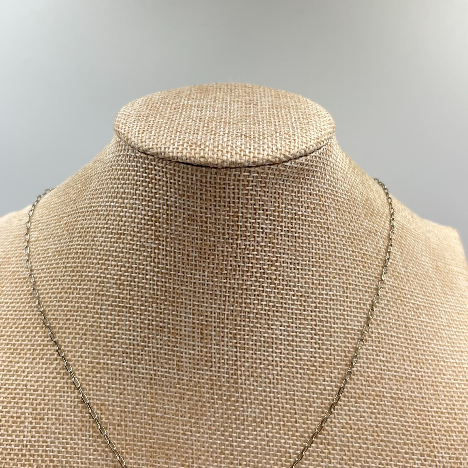 Modern Silver Tone Infinity Pendant Necklace Pave Crystal Symbol Retro Style - Thumbnail 6