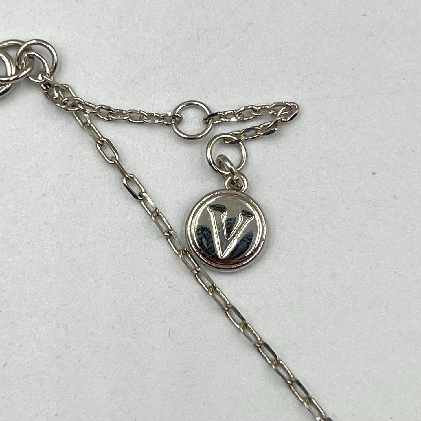 Modern Silver Tone Infinity Pendant Necklace Pave Crystal Symbol Retro Style - Thumbnail 3
