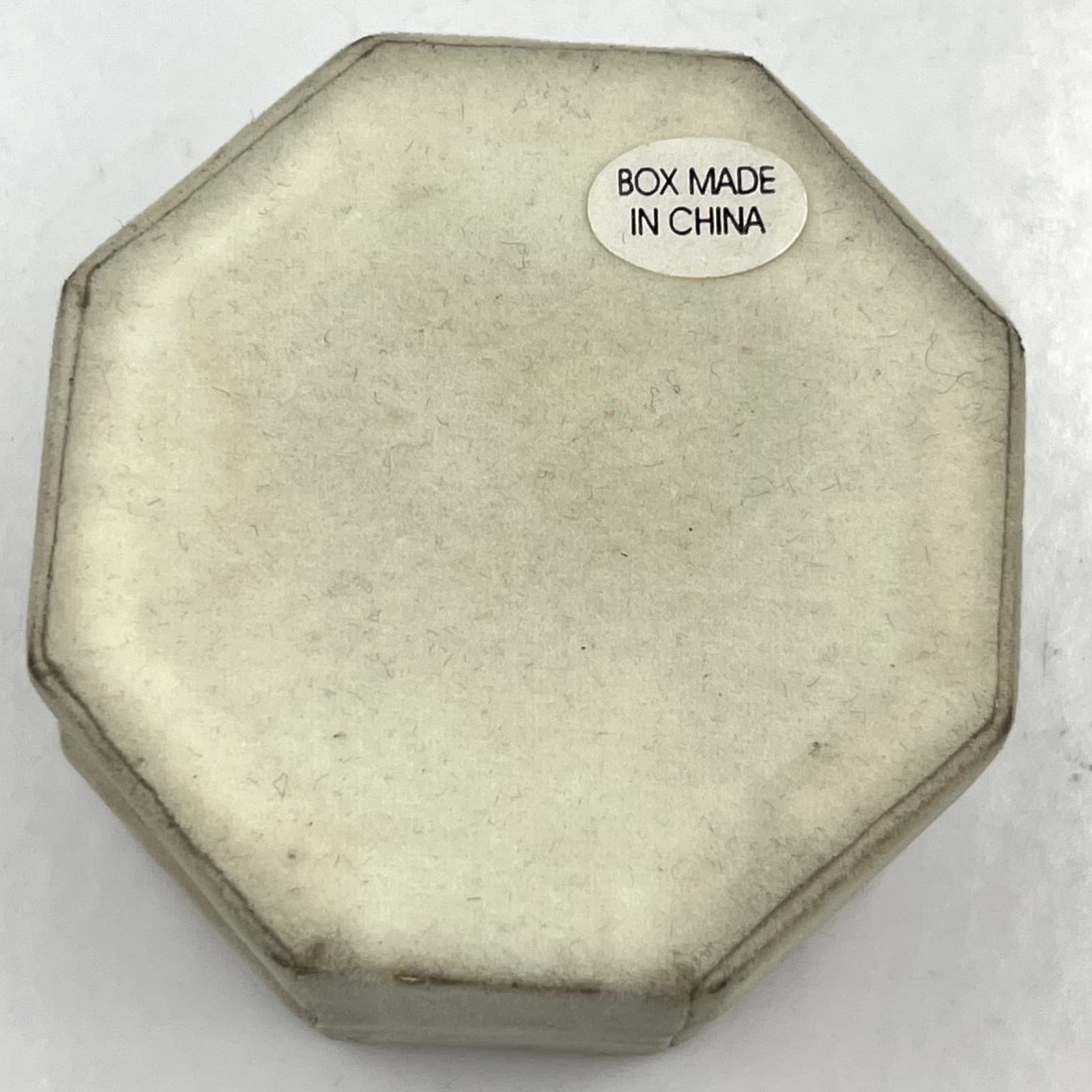 Vintage Zales Cream Velvet Octagon Ring Box Retro Jewelry Display Case Classic - Thumbnail 5