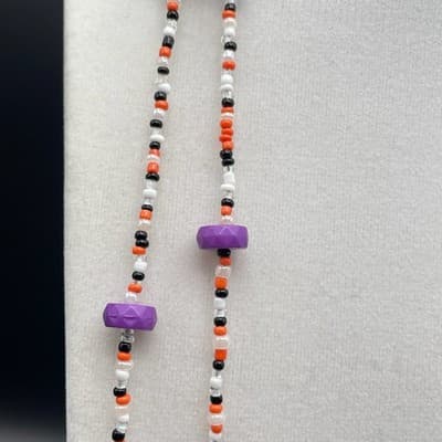 Vintage Multicolor Seed Bead Long Necklace Boho Y2K Layered Style - Thumbnail 8
