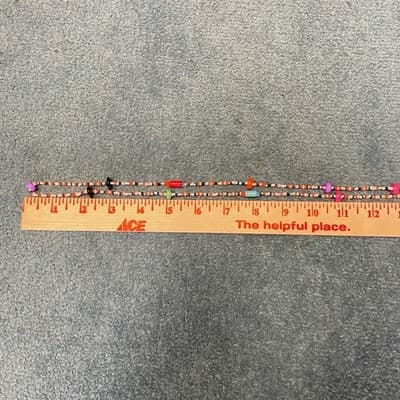 Vintage Multicolor Seed Bead Long Necklace Boho Y2K Layered Style - Thumbnail 10