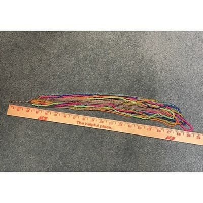 Vintage Multi-Strand Seed Bead Chain Charm Necklace Bohemian Hippie Jewelry - Thumbnail 11