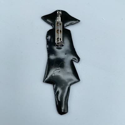 Vintage Silver-Tone Barbie Pretty as a Picture Fashion Brooch Pin Design - Thumbnail 6