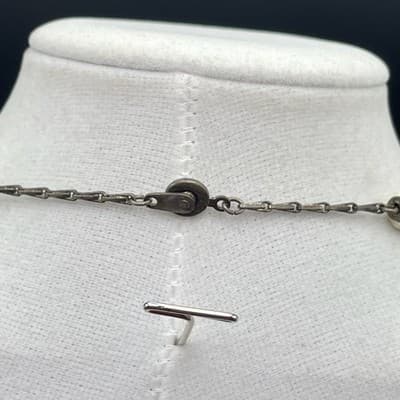 Vintage Y2K Chain Necklace w/ Cream Glass Beads – Y2K - Thumbnail 8