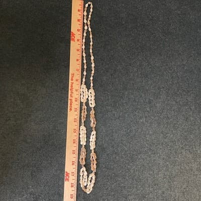 VTG 90s Continuous Shell Necklace Long Simple Beach Coastal Boho Layering Brown - Thumbnail 9