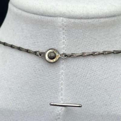 Vintage Y2K Chain Necklace w/ Cream Glass Beads – Y2K - Thumbnail 7
