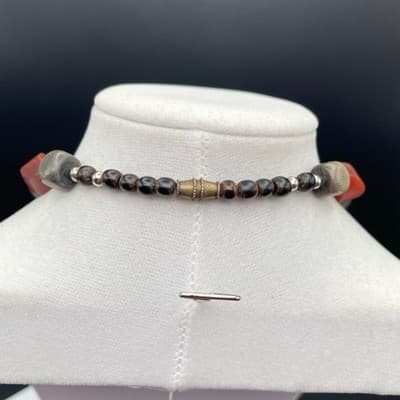 Chunky Mixed Gemstone Bead Statement Necklace Earthy Boho Y2K Vibes - Thumbnail 6