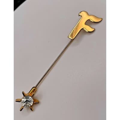 Vintage Gold Tone Sword Dagger Stick Pin Lapel Hat Tie Tack Jewellery F Shape - Thumbnail 2