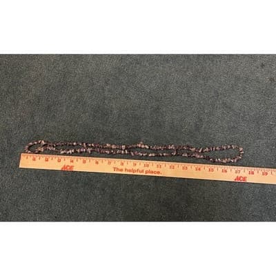Vintage Long Amethyst Chip Necklace Double Strand Natural Purple Gemstone Boho - Thumbnail 6