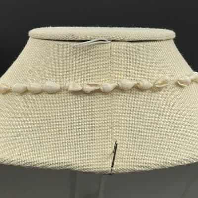 Vintage Cowrie Shell Heishi Strand Necklace Long Boho Beach Coastal Beige - Thumbnail 8