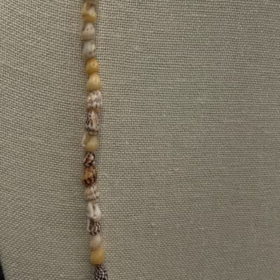 VTG Cowrie Shell Necklace Puka Beads Long Strand Beach Boho Style Neutral Tone - Thumbnail 4