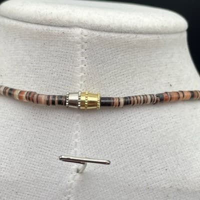 Vintage Natural Pearl Brown Shell Chip Necklace Beach Boohoo Coastal Jewellery - Thumbnail 7