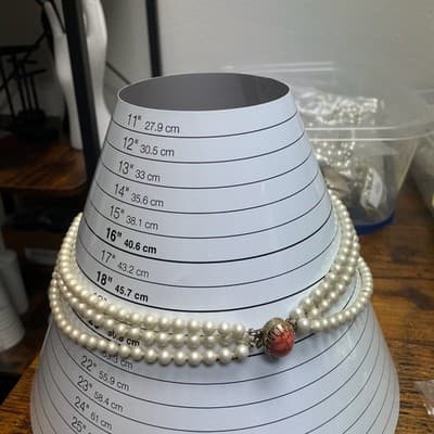Vintage Faux Plastic Pearl Triple Strand Choker Pink Composite Stone Clasp 16" - Thumbnail 12