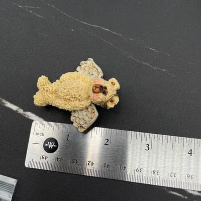 Vintage Boyd's Bear Angel Pin Daisy Bloom Resin Brooch Collectible Bear wear - Thumbnail 9