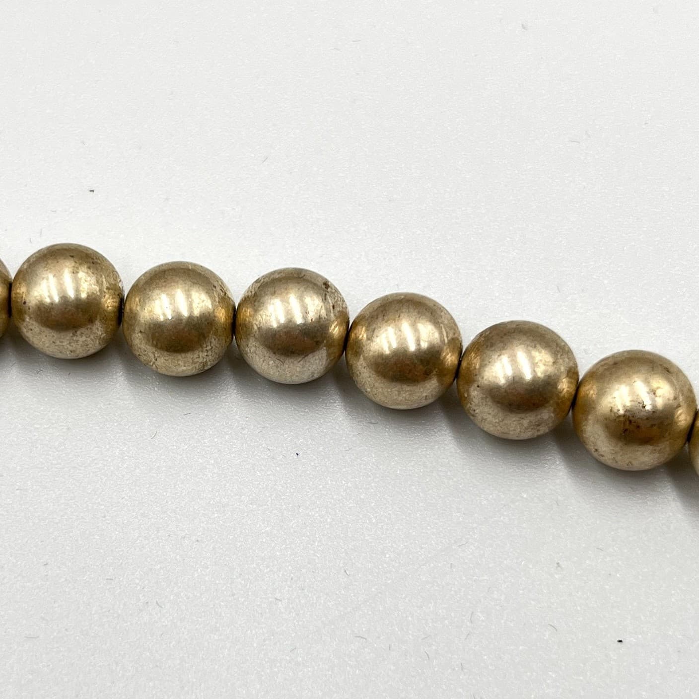 Vintage Southwestern Gold Tone Bead & Red Disc Heishi Statement Necklace Classic - Thumbnail 4