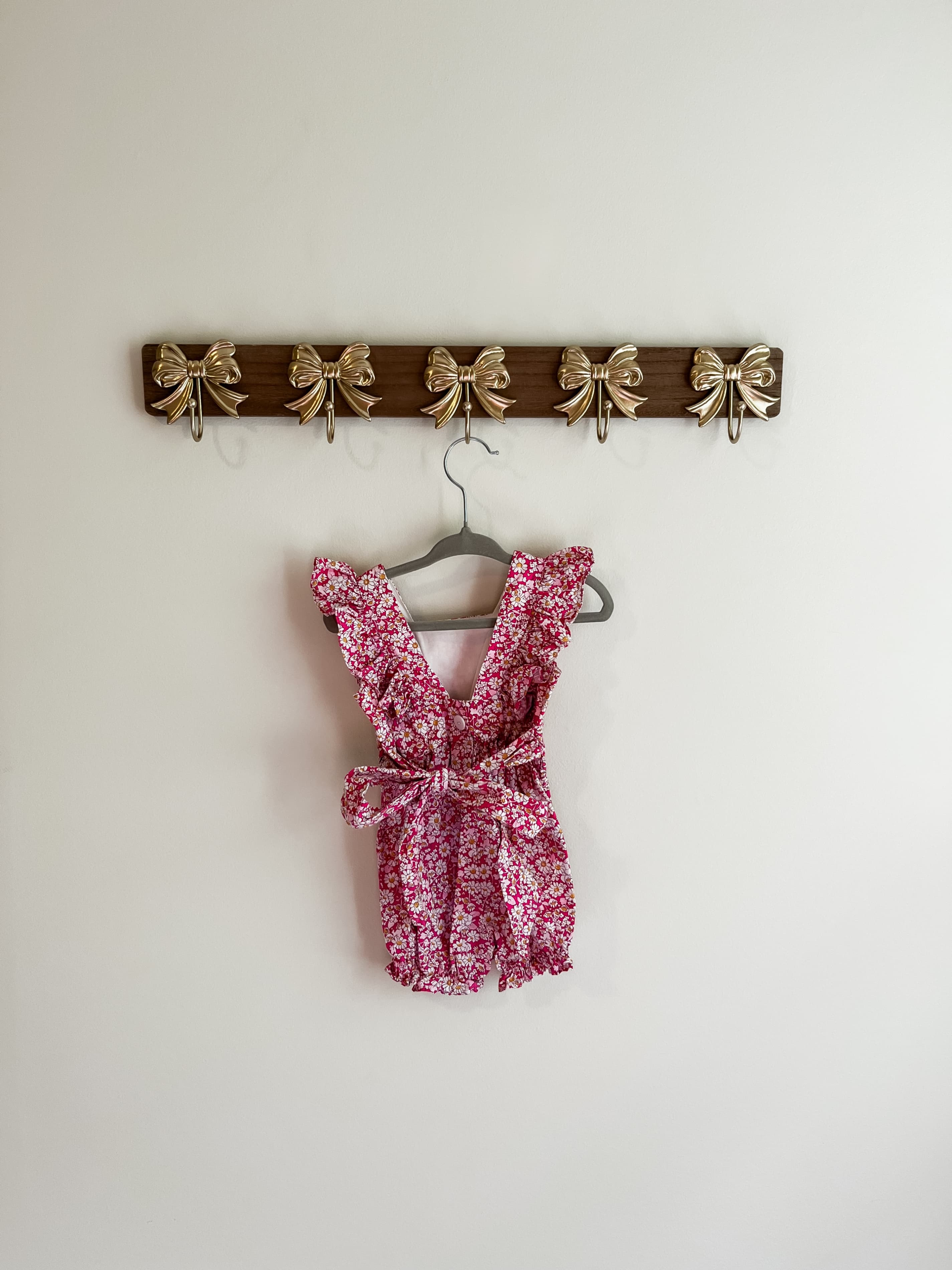 Dondolo girls size 9 months Floral Ruffle Romper - Thumbnail 2