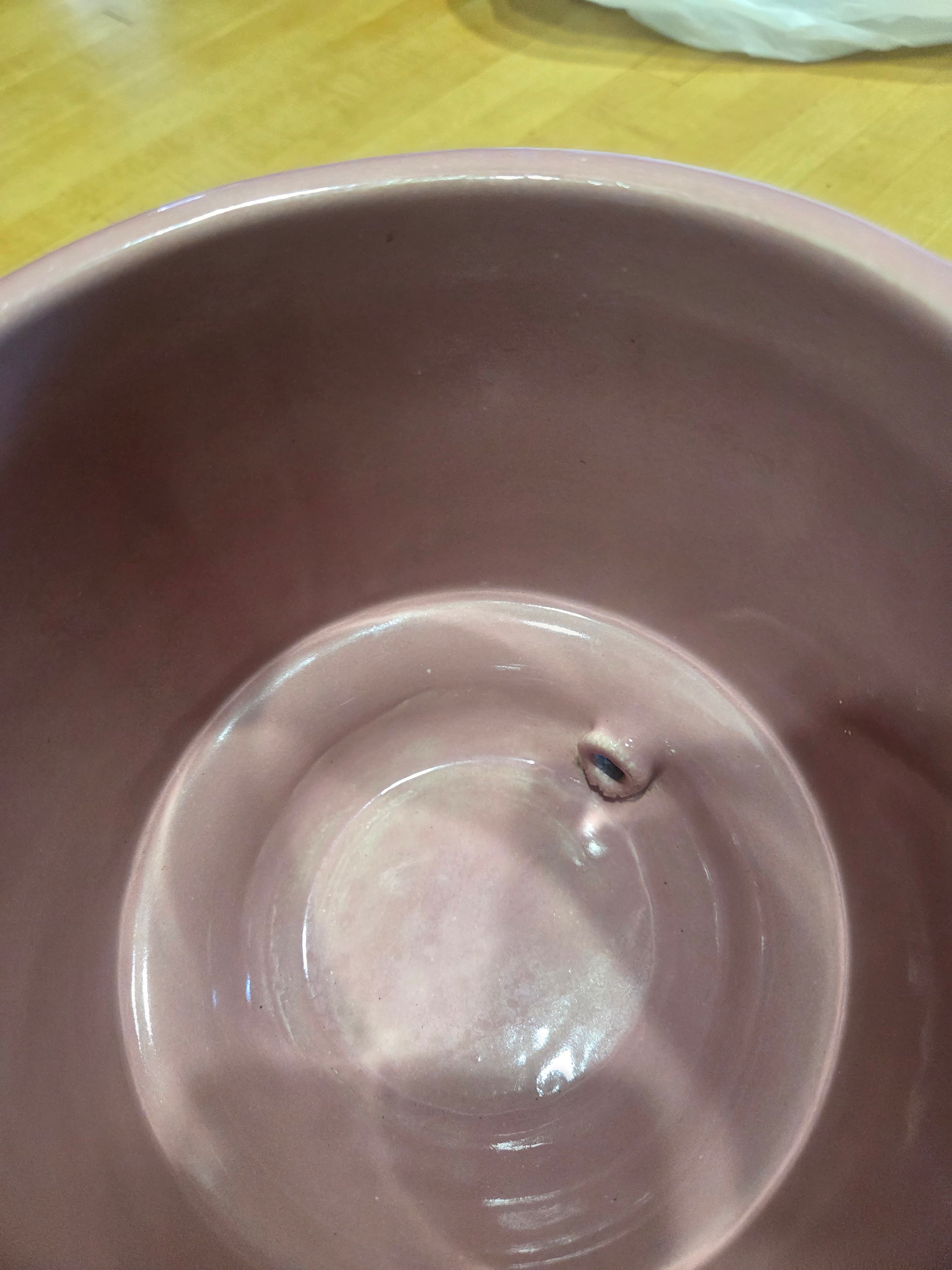 Pink Ceramic Planter with Drainage Hole - Thumbnail 3