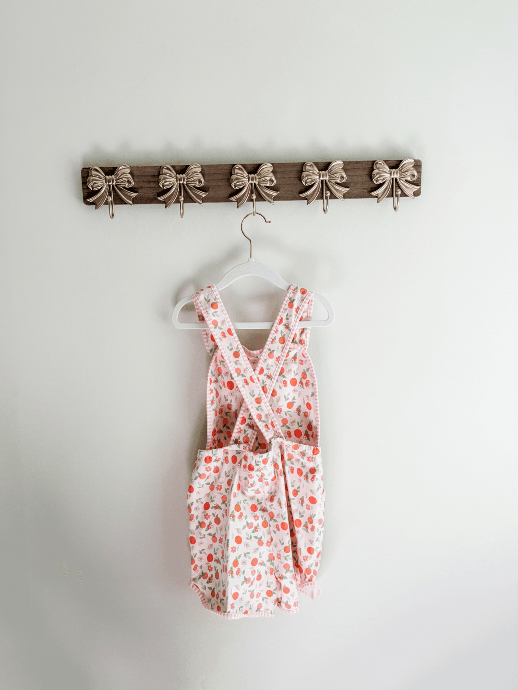 Shrimp and Grits Kids size girls Medium (5-6) Toddler Overalls with Cross Back Straps - Thumbnail 2
