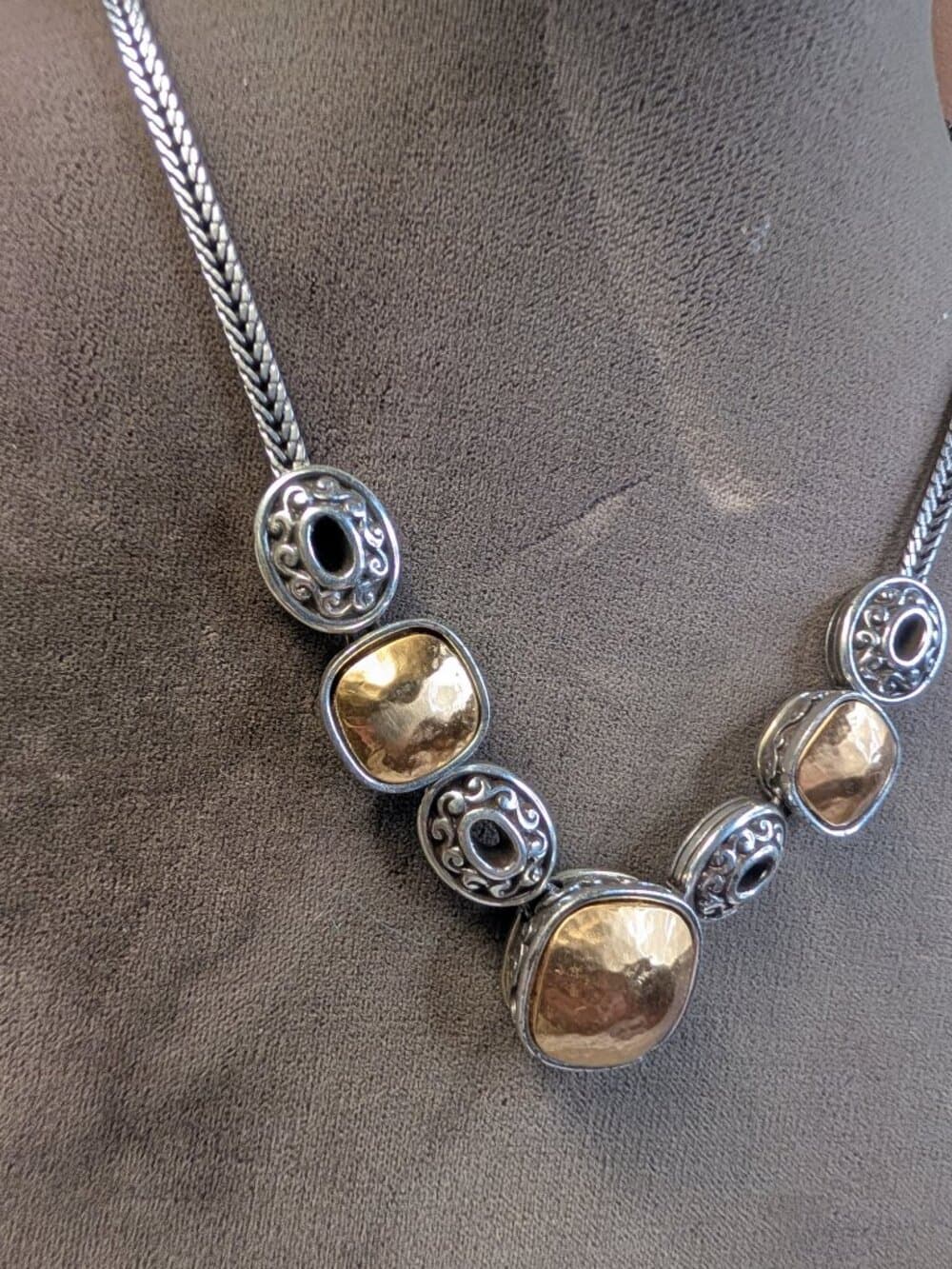 Brighton Silver and Gold Two Tone Necklace - Thumbnail 3