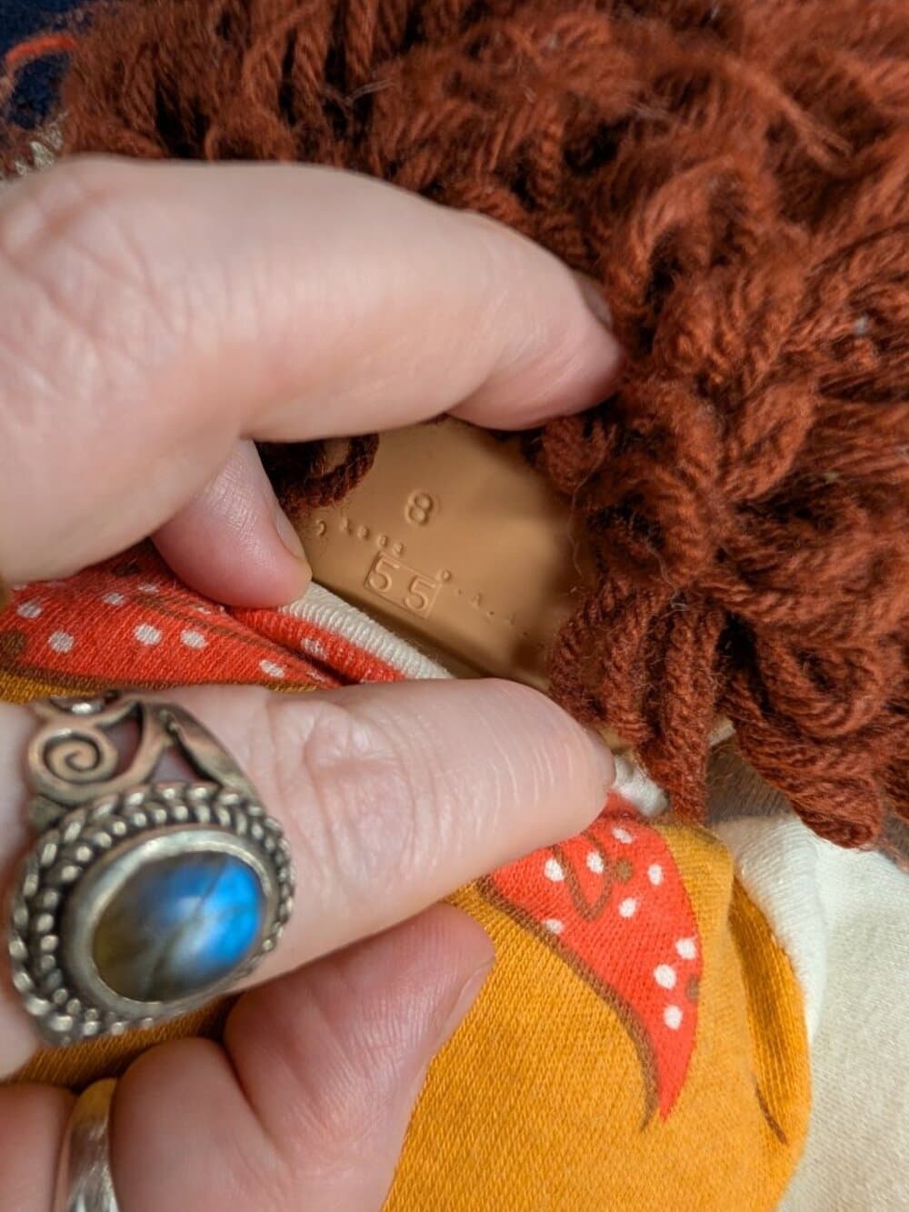 Cabbage Patch Kids 1986 Doll brown hair cowboy costume - Thumbnail 5