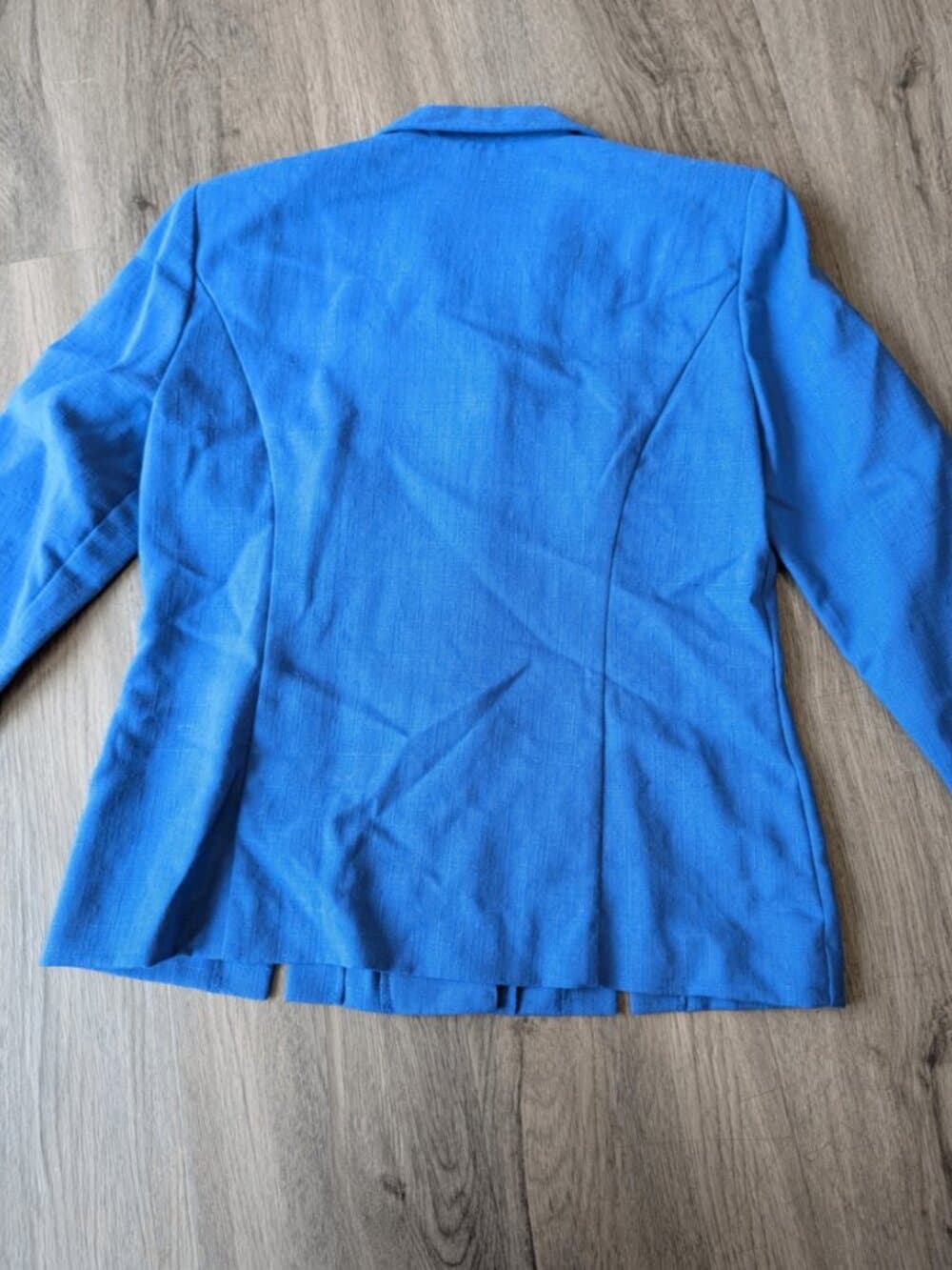 Vintage Leslie Fay Petite Blue Fitted Blazer Size 6P - Thumbnail 4