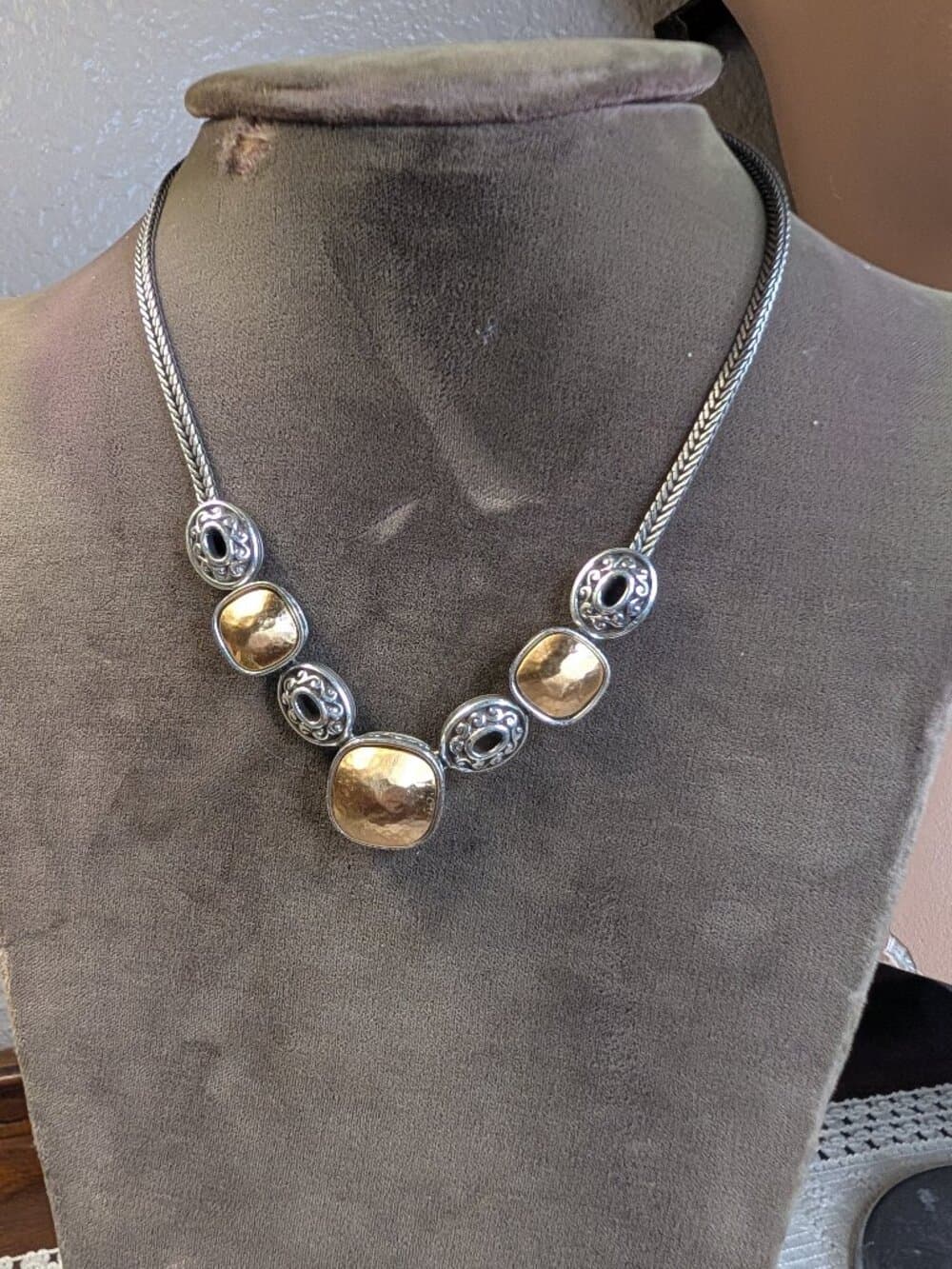 Brighton Silver and Gold Two Tone Necklace - Thumbnail 2