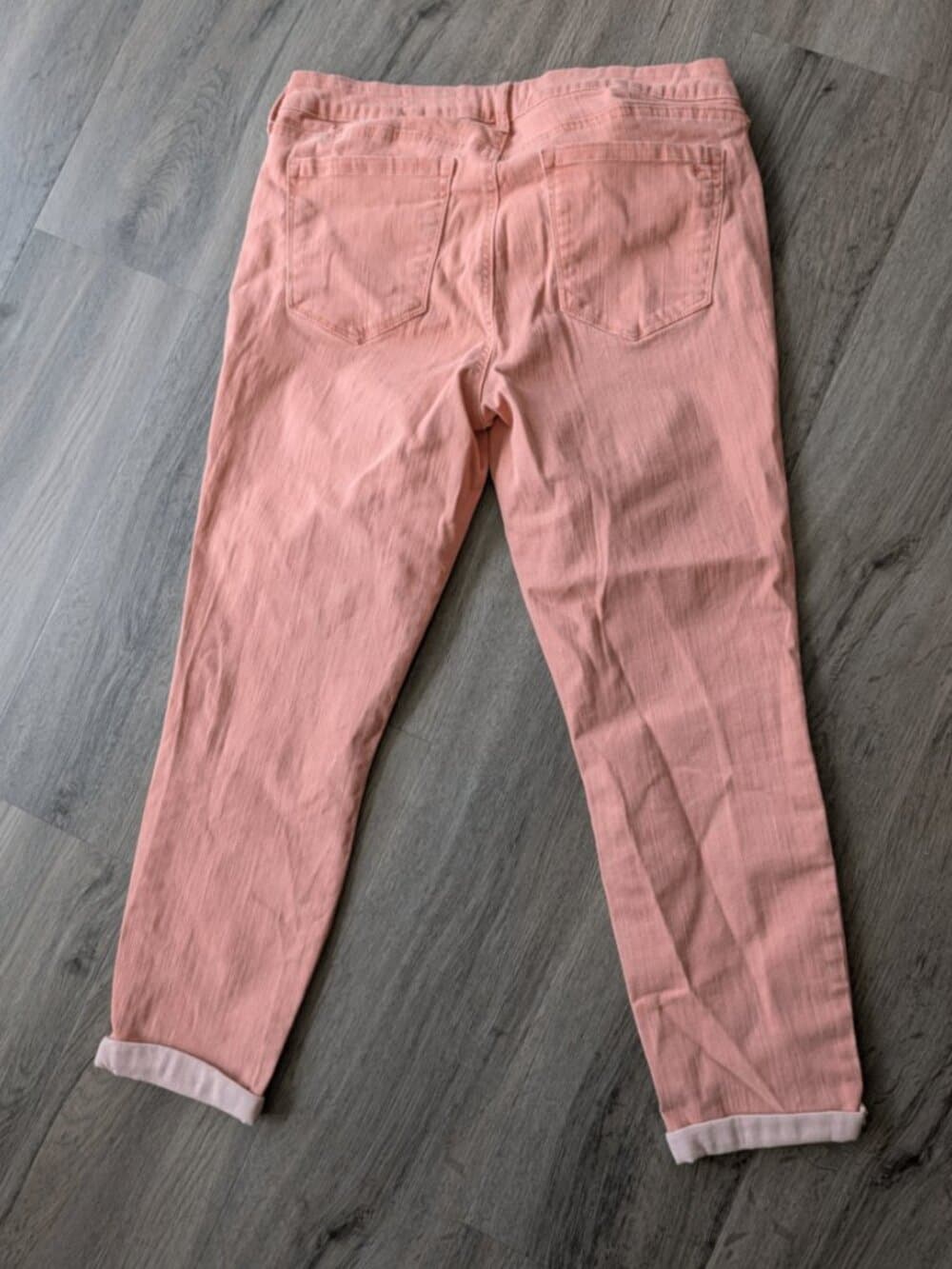 Jessica Simpson Coral Pink Cropped Jeans Size 31 - Thumbnail 3