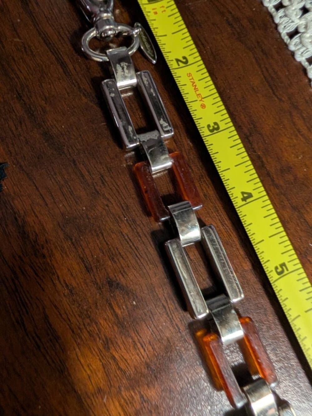 Vintage Soho Designs Silver and Brown Resin Chain Belt - Thumbnail 9
