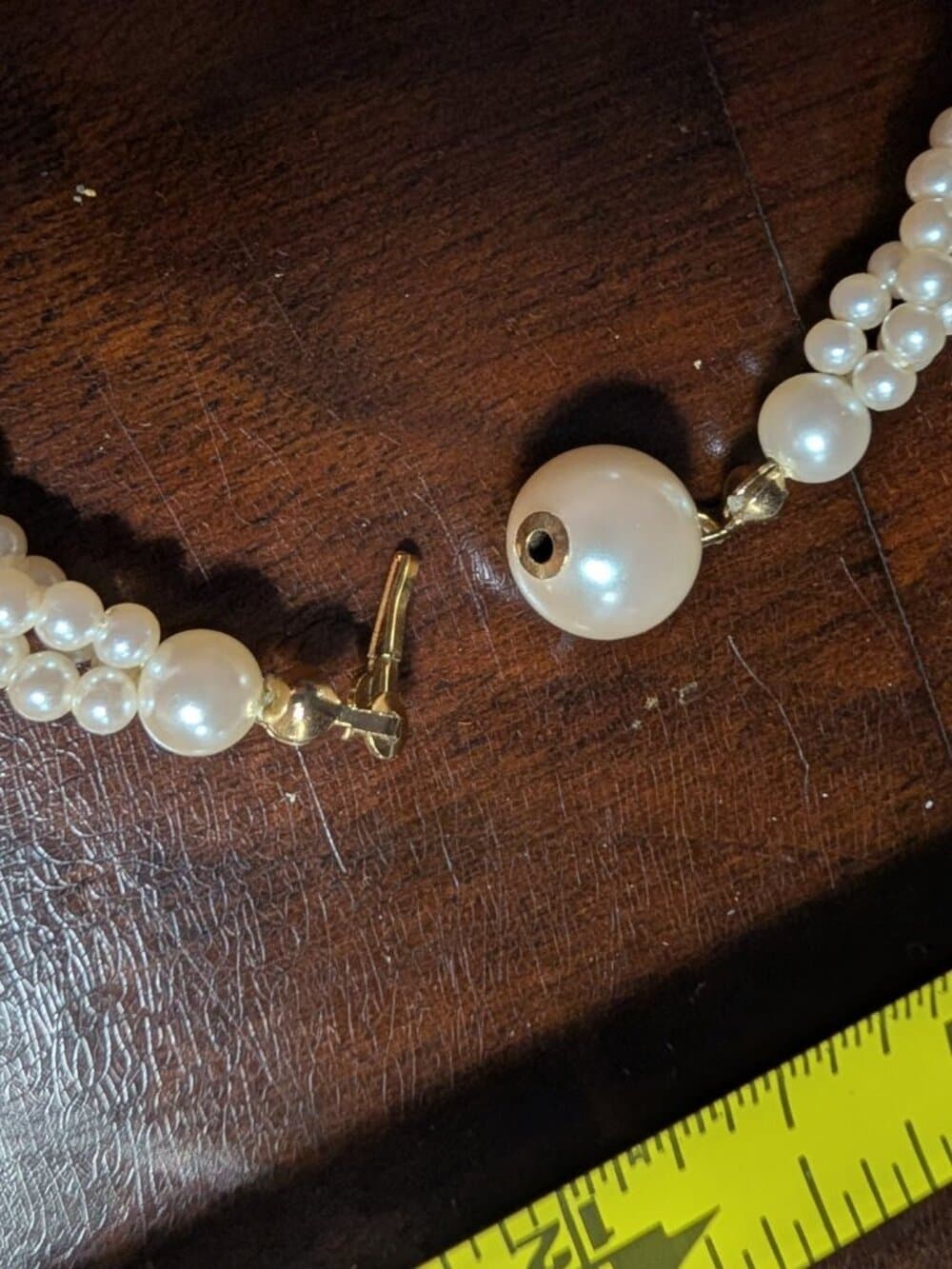 Vintage Gold Tone Faux Pearl Chain Necklace Bundle - Thumbnail 12