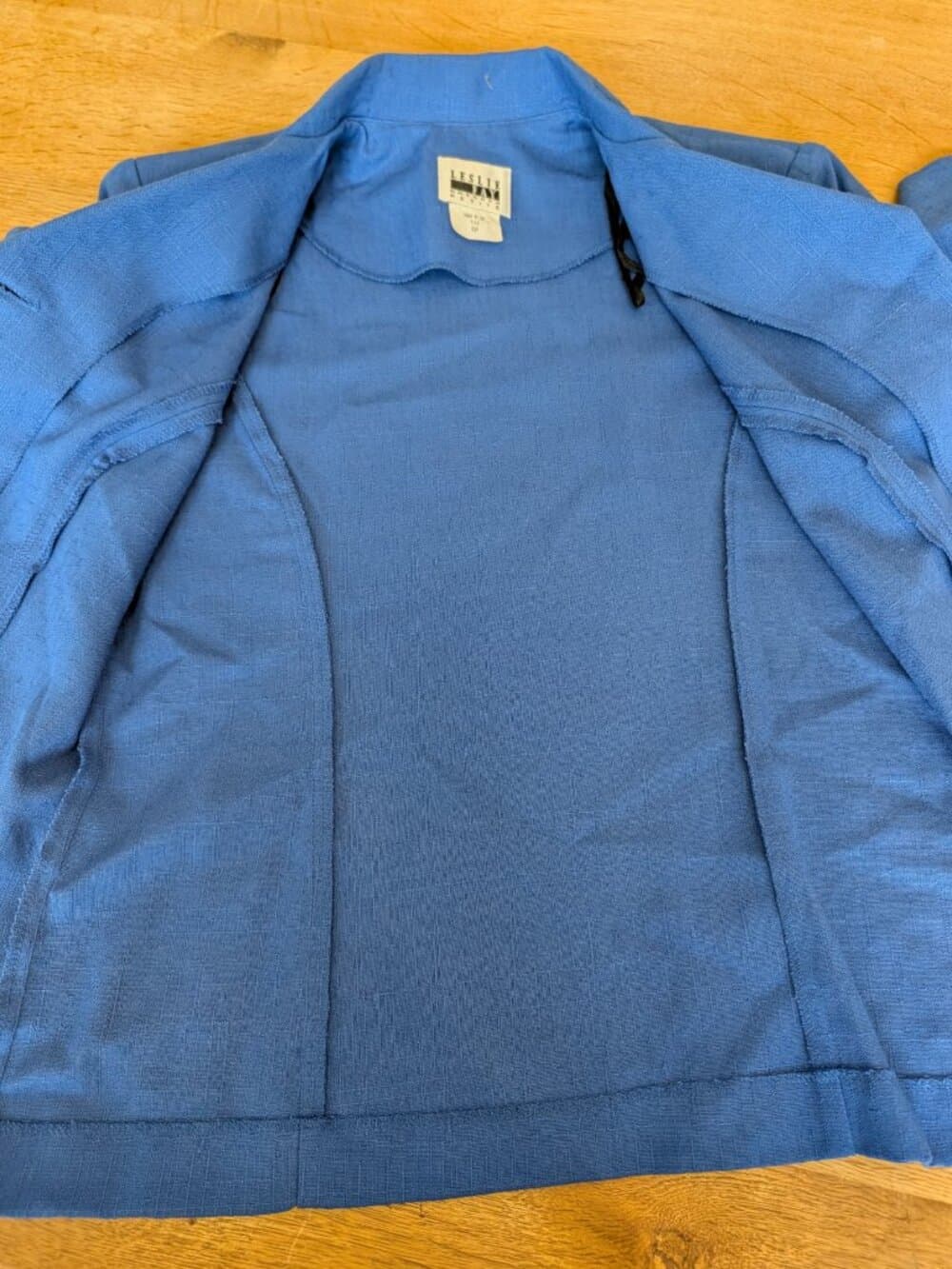 Vintage Leslie Fay Petite Blue Fitted Blazer Size 6P - Thumbnail 8