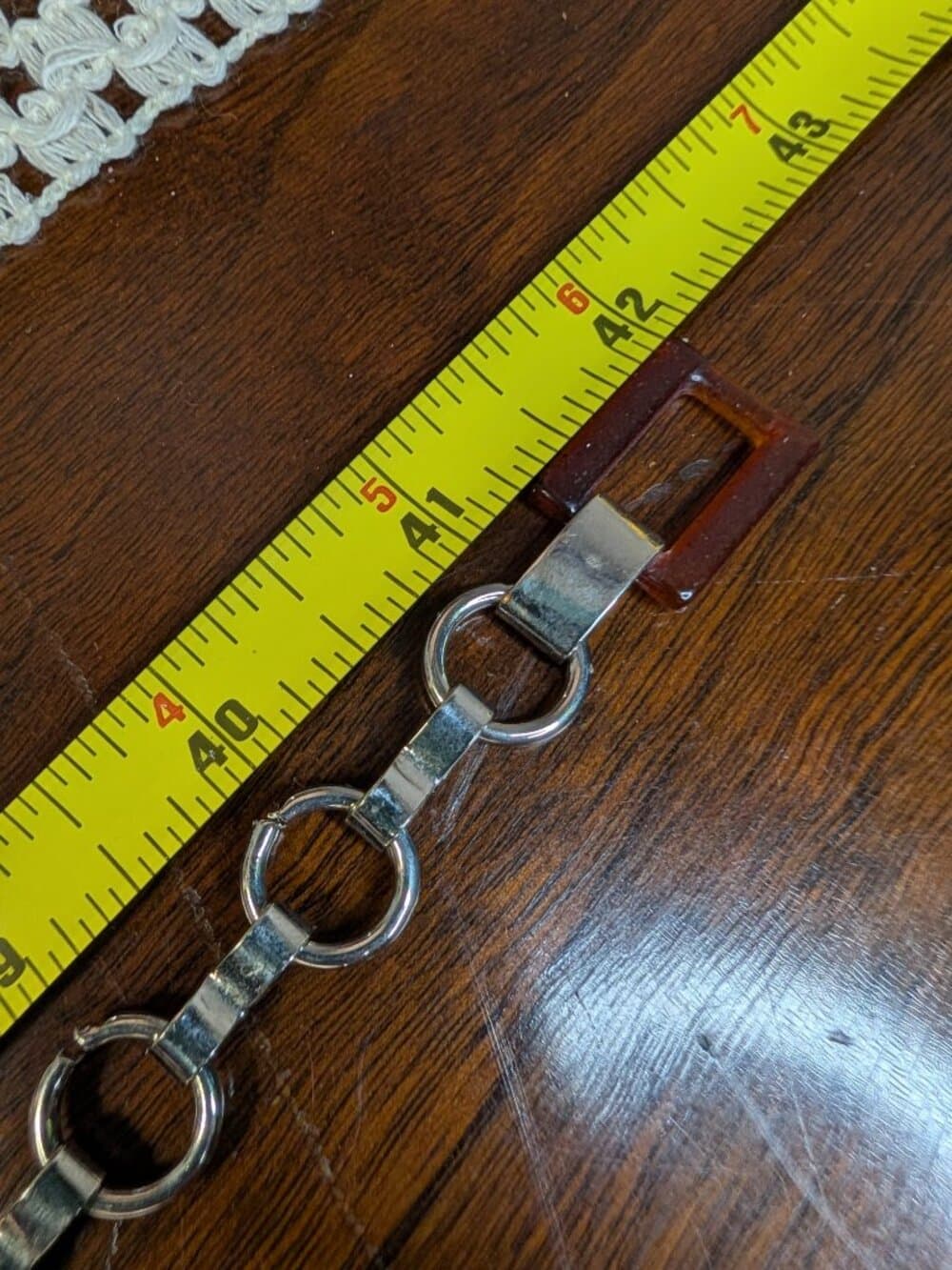Vintage Soho Designs Silver and Brown Resin Chain Belt - Thumbnail 10