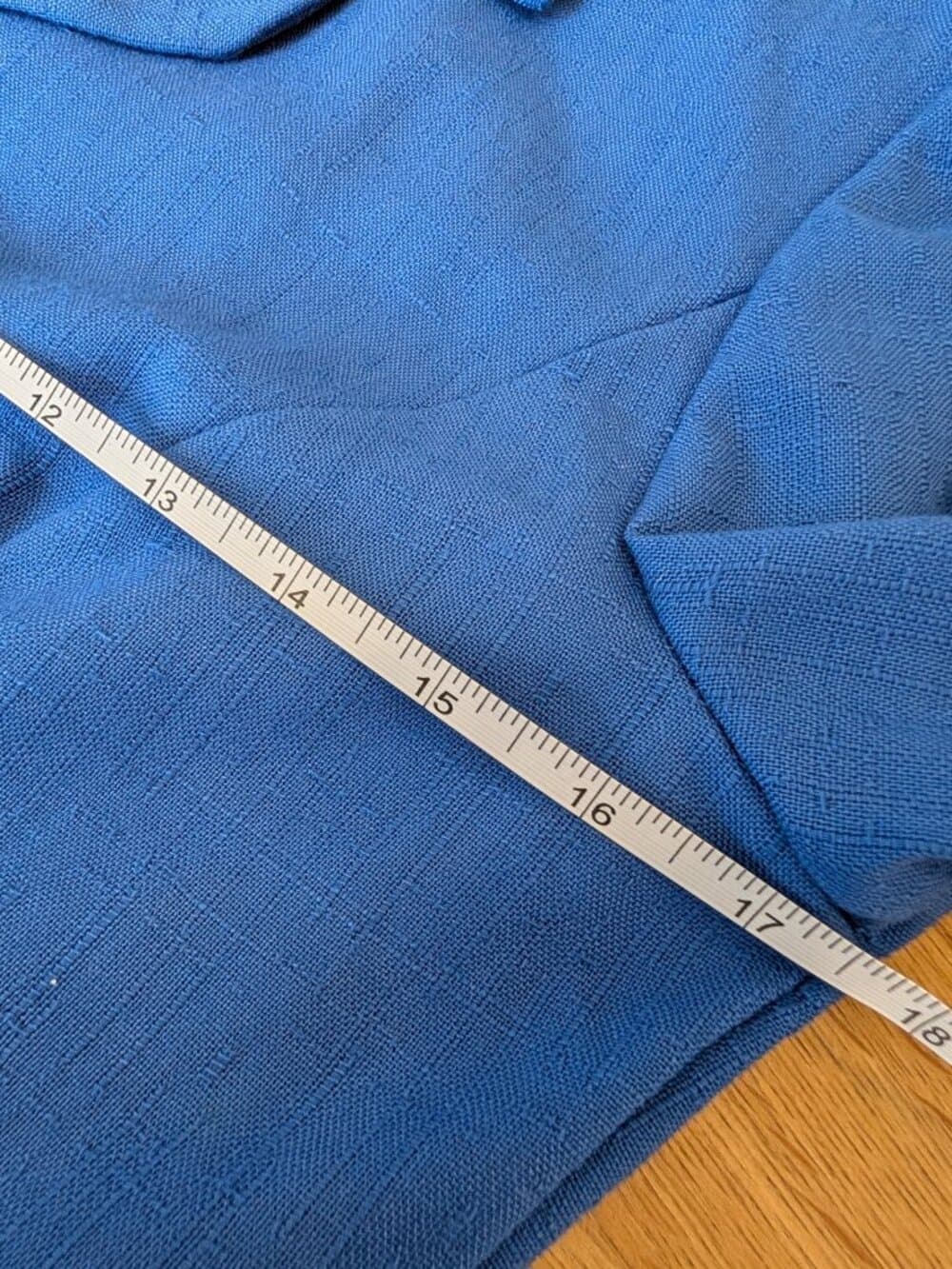 Vintage Leslie Fay Petite Blue Fitted Blazer Size 6P - Thumbnail 10