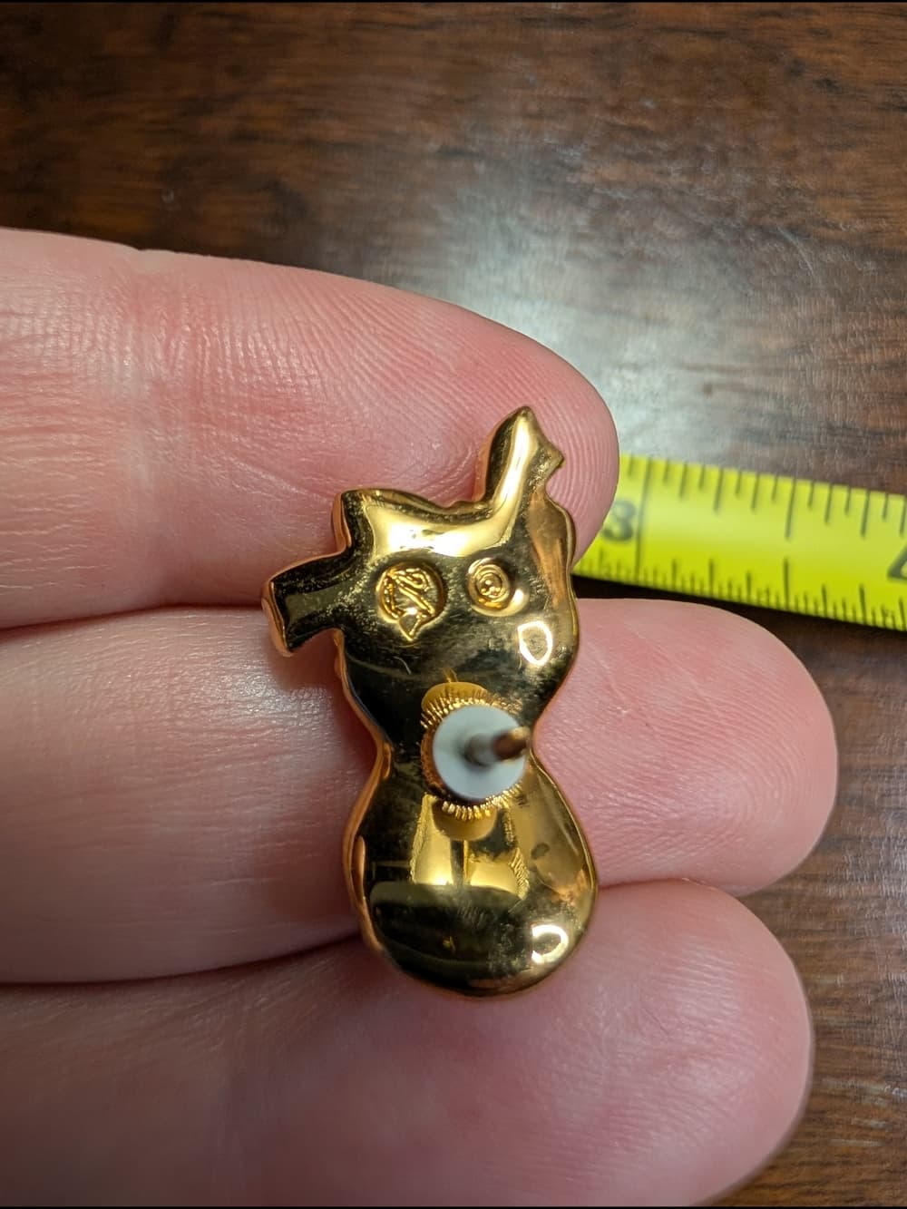 Vintage 1999 Swarovski Crystal Masquerade Mask Lapel Pin Or Tie Tack Gold Tone - Thumbnail 7
